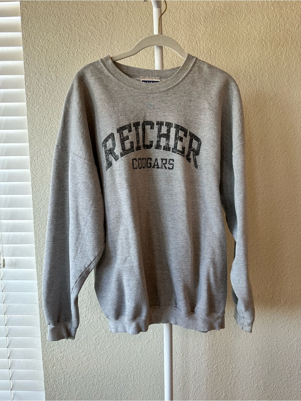 Vintage Hanes ultimate cotton gray crewneck sweatshirt Reicher Cougars print